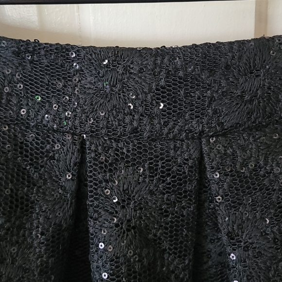 Black Lace Sequin Skirt - Picture 6 of 6